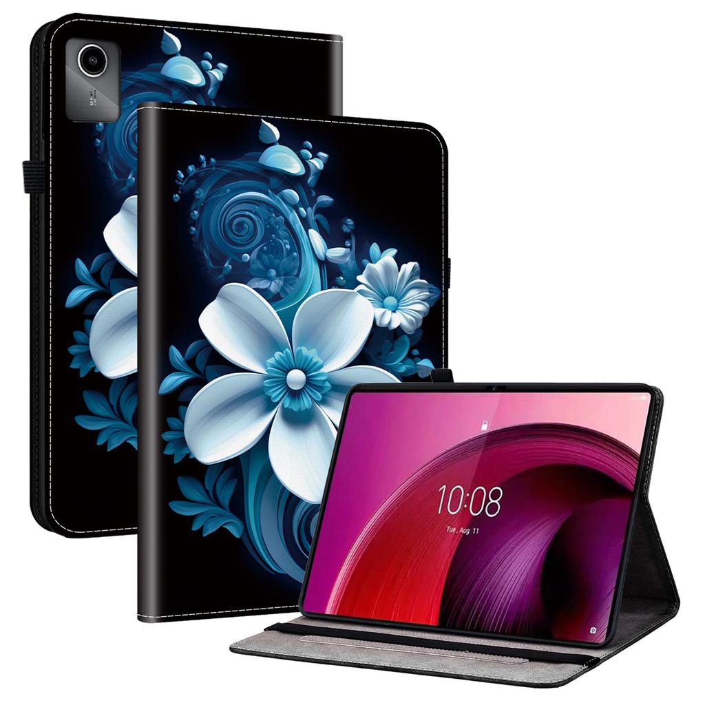 Für Lenovo Tab M11 TB-330FC/Xiaoxin Pad 11 2024 TB-331FC Lederhülle Muster bedruckt Ständer Tablet-Hülle mit Kartenfächern