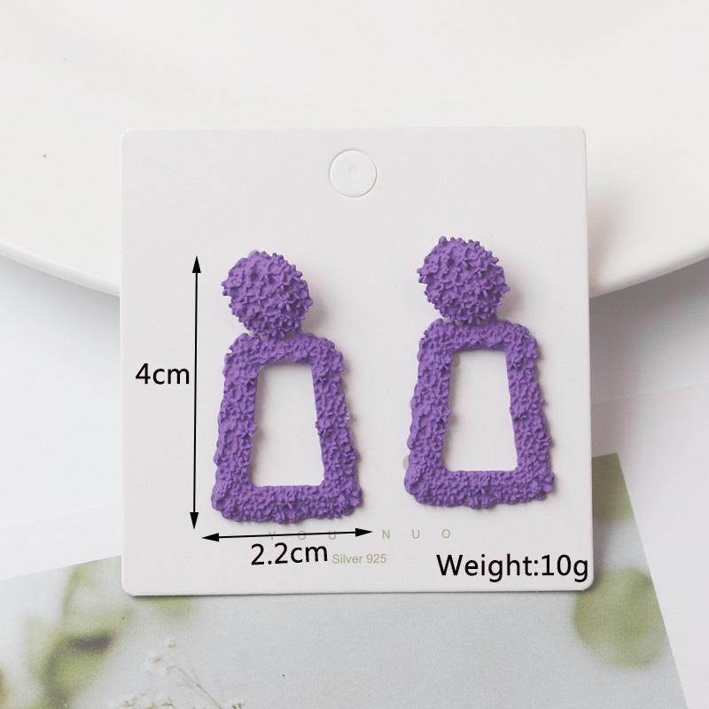 Purple Color Women Dangle Earrings Small Round Unusual Earrings Fashion Flower Butterfly Hanging Earrings Pendientes Mujer