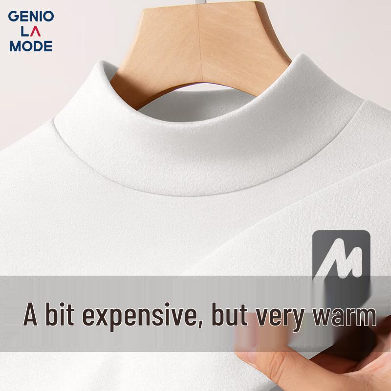 GENIOLAMODE Men s Thermal Half-High Neck Long Sleeve T-Shirt 3XL