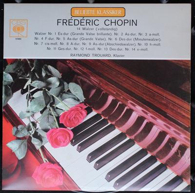 LP-skiva FRÉDÉRIC CHOPIN - RAYMOND TROUARD - 14 Valser (Helt) 51003 CBS Nederländerna Klassisk Begagnad