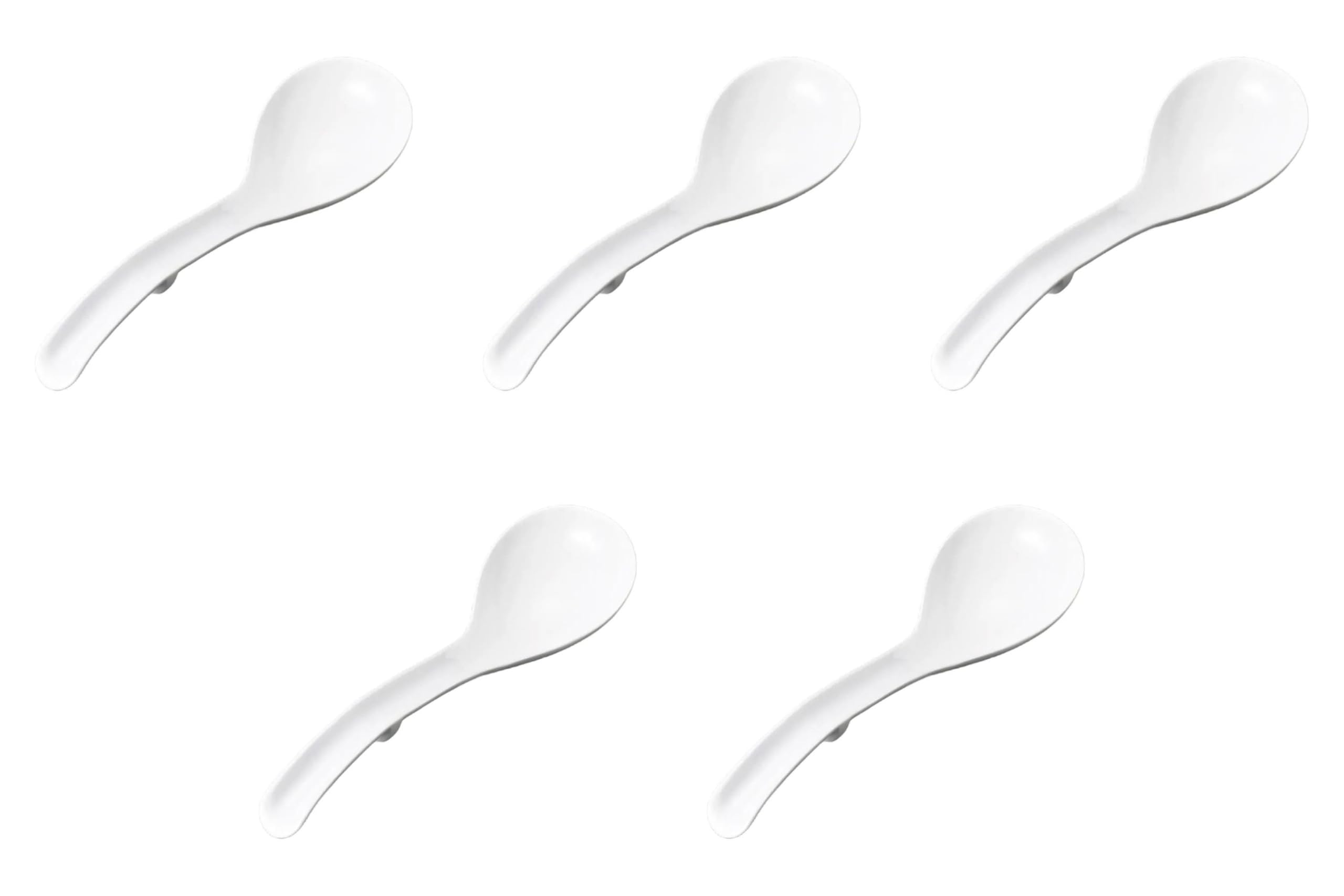 

Set of 5 Serum Ladles x Reinforced Setomonohonpo [24.5 6.9 cm] Spoons, Porcelain, белый