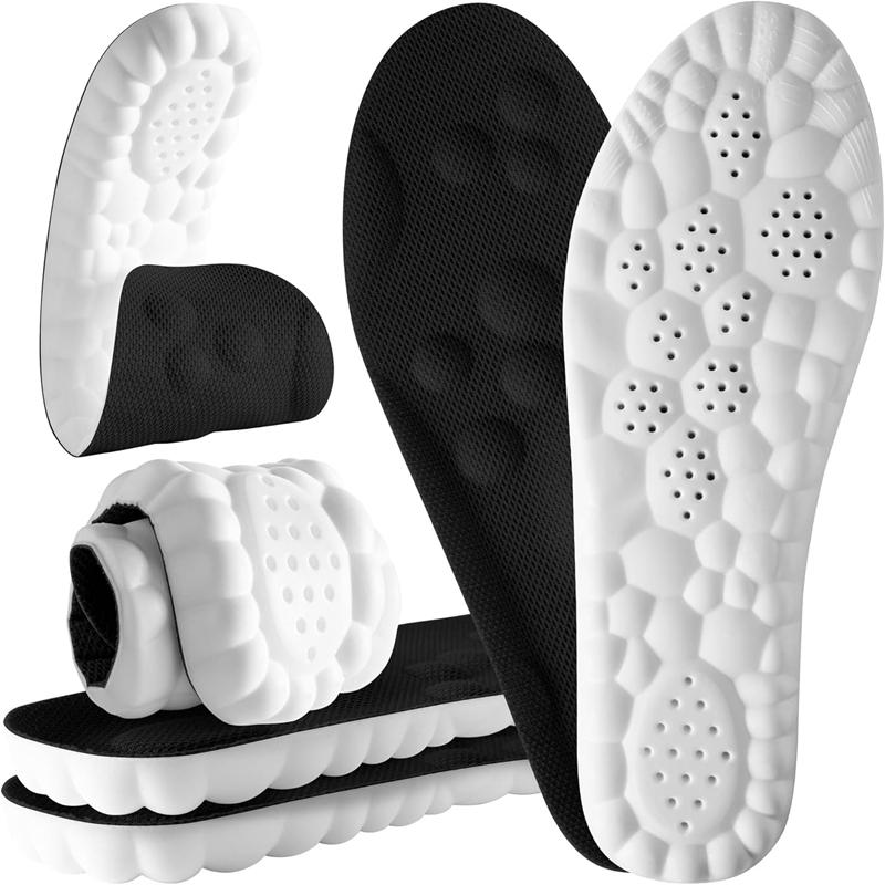 1Pair/3Pair/5Pair/8Pair 4D Cloud Insoles for Men Women Shock Absorption Inserts Soft Memory Foam Insoles for Shoes Boots Sneaker