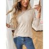 Autumn and Winter Solid Color Round Neck Pullover Knitted Base Sweaters with Scratch Marks Long Sleeved Women's Sweaters