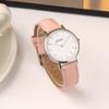 BUREI Women's Analog Quartz Watch Pink Leather Band Simple Stylish Cute Popular Brand Commuting School Watch for Women Slim Lightweight