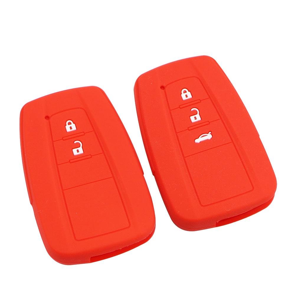 TPU Bilnyckelfodral Fullt Skydd Skal För Toyota Prius Camry Corolla CHR C-HR RAV4 Land Cruiser Prado Nyckelring Tillbehör