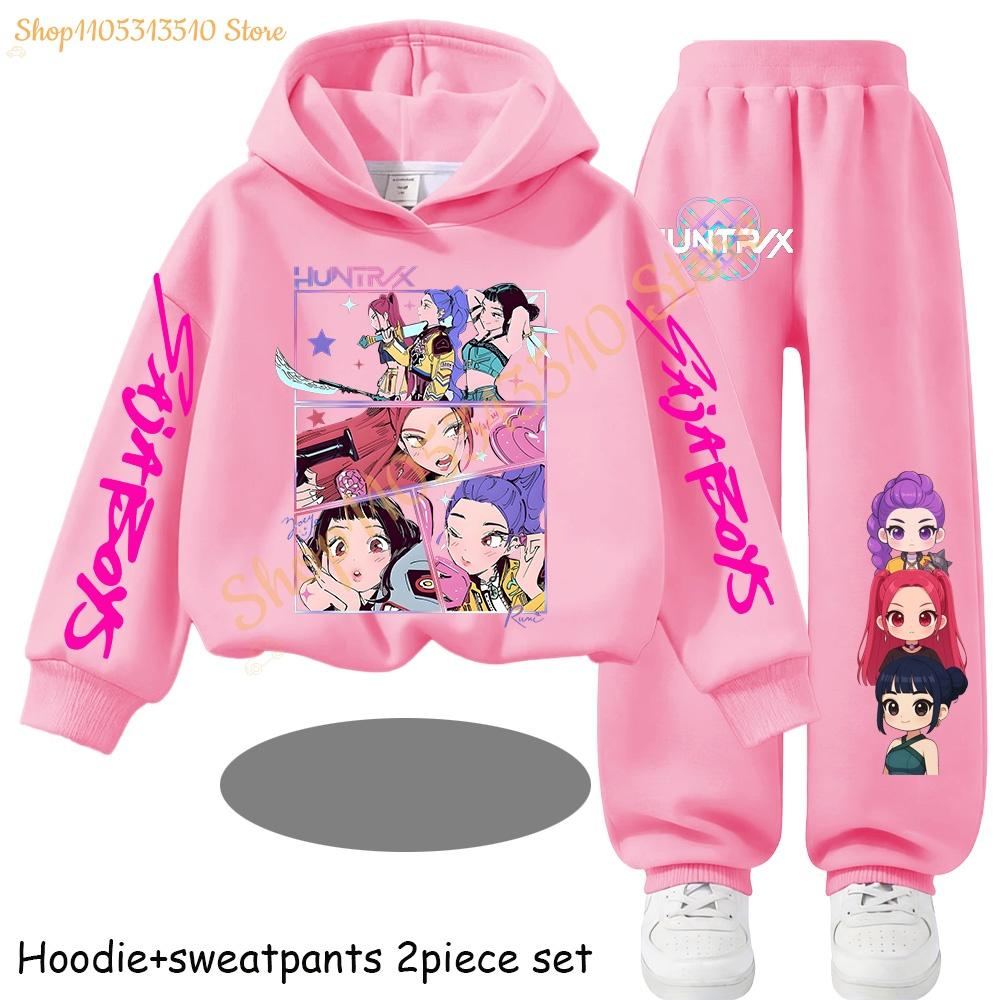 Huntrx Mira Rumi Zoey Kawaii Pullover Sweatshirt Anime Trainingsanzug Cartoon Mädchen Junge Kinder Kleidung Unisex Sets Kinder Kapuzenpullover