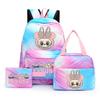 3ks/sada Potištěný batoh s taškou na oběd a penálem Studentský Dospívající Chlapec Dívka Batoh Dámská Sada Batohů Cestovní Taška