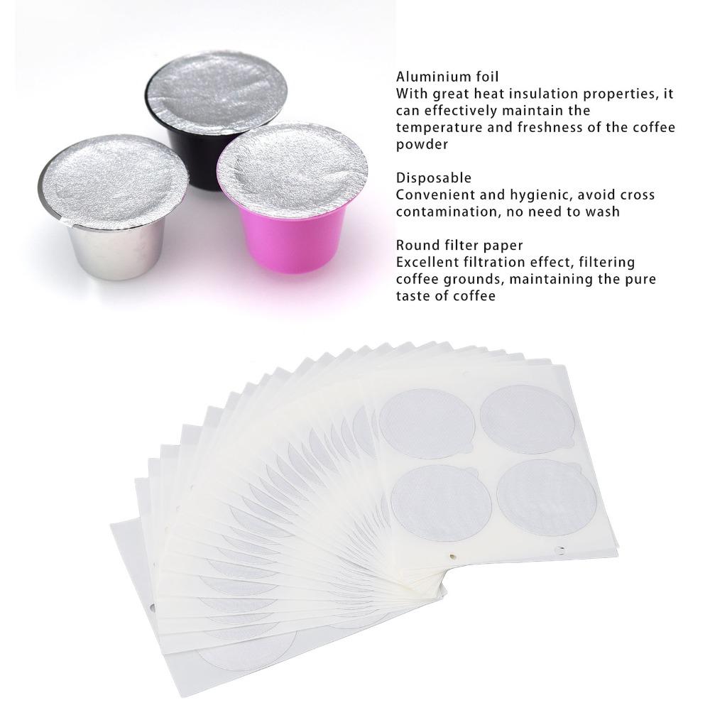 Round Shape Aluminum Foil Lids Disposable Design Disposable Pod Stickers Coffee Machine Use