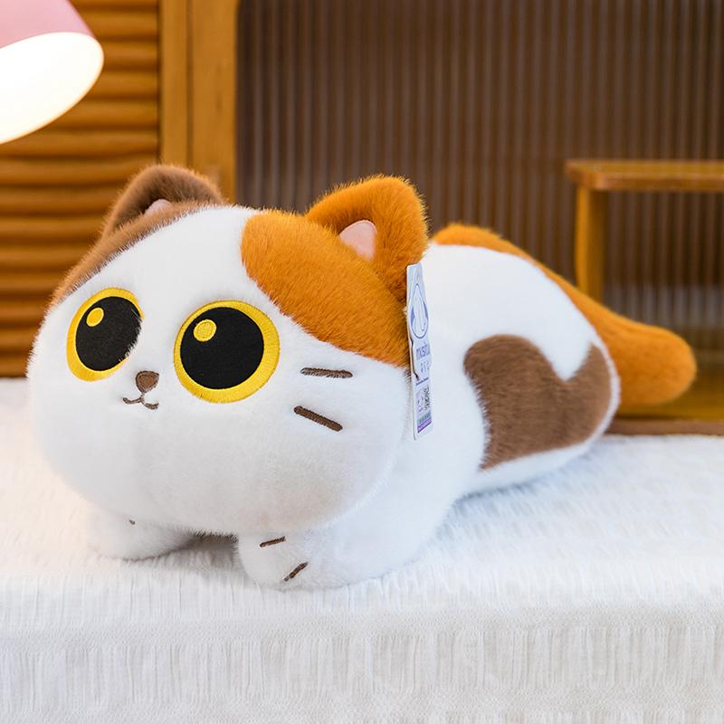 20/35cm Kawaii Soft Black Cat Plush Toy Stuffed Animal Cat Plushie Doll Pillow Cute Birthday Gift for Kids Girls Home Decor