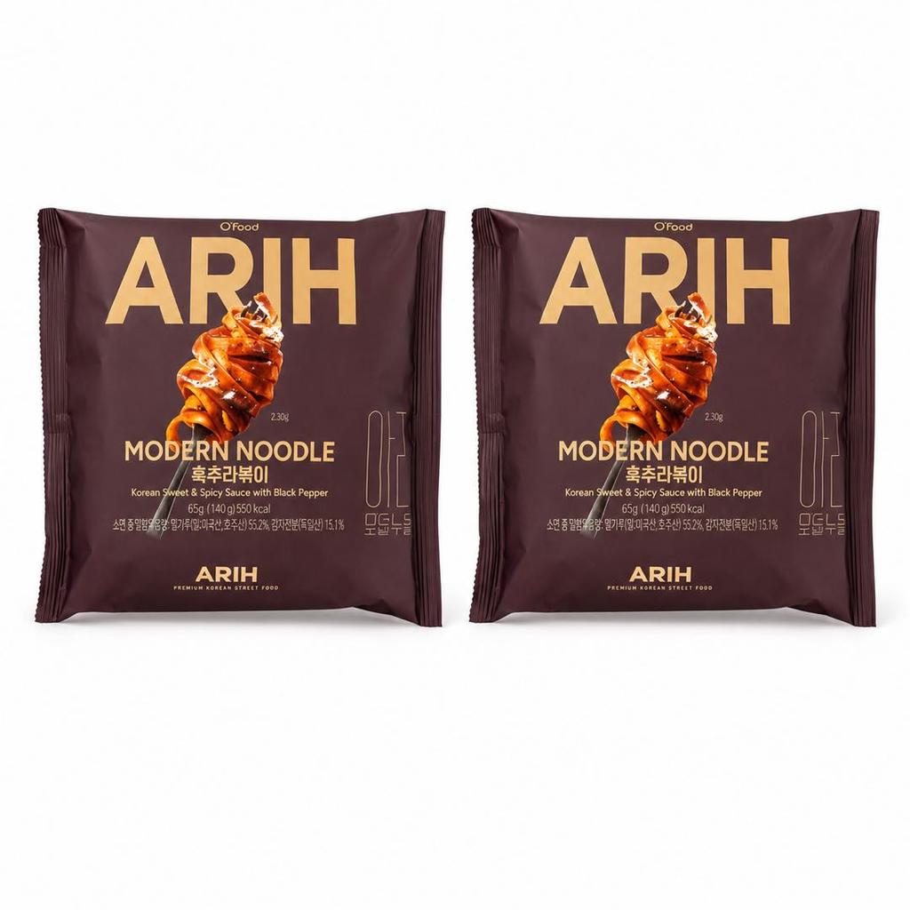 BTS ARIH Neuer Stil Gebratene Nudeln Schwarzer Pfeffer Tteokbokki Geschmack 135g