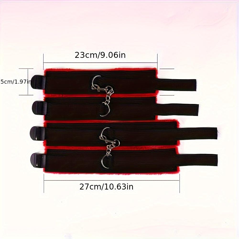 13-teiliges Unisex-Flirt-Zubehör-Set, Handschellen, Fußmanschetten, Kragen, Seil, Nippelklemme, Kopfbedeckung, Peitsche, Masturbationsspielzeug, sexy Accessoires für Erwachsene, Männer