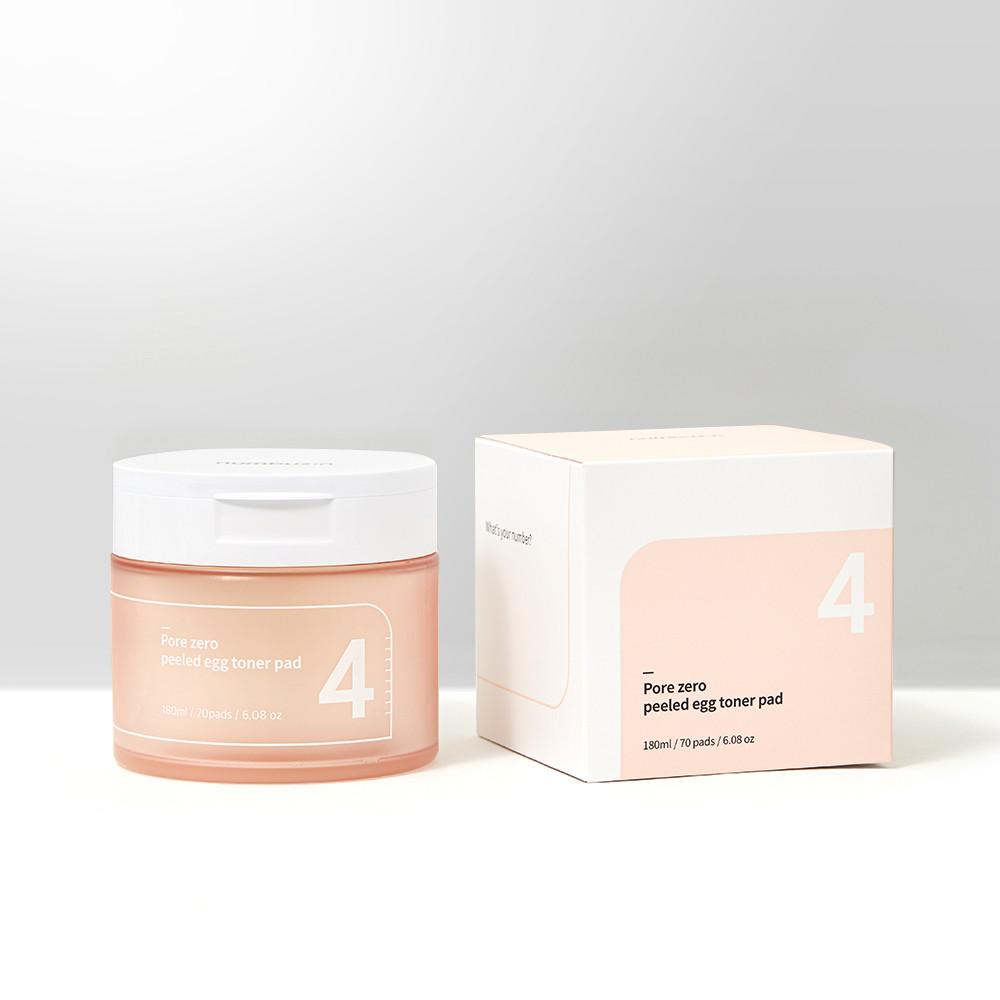 NUMBUZIN No.4 Pore Zero Peeled Egg Toner Pad 70 Pads – Pore Care, Smooth Finish, Korean