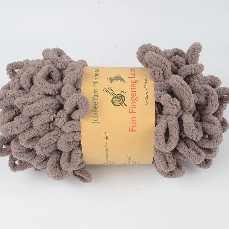 500g/Lot Hand Knitting Finger Loop Yarn Crochet Super Warm Puffy Circle Cotton Braided Rope Puffy Smart Polyester Sock Toy