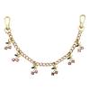 Rhinestone Cherry Bag Charm Cute Cherry Charm with Chain Sparkling Purse Charm for Women Handbag Clutch Tote Bag