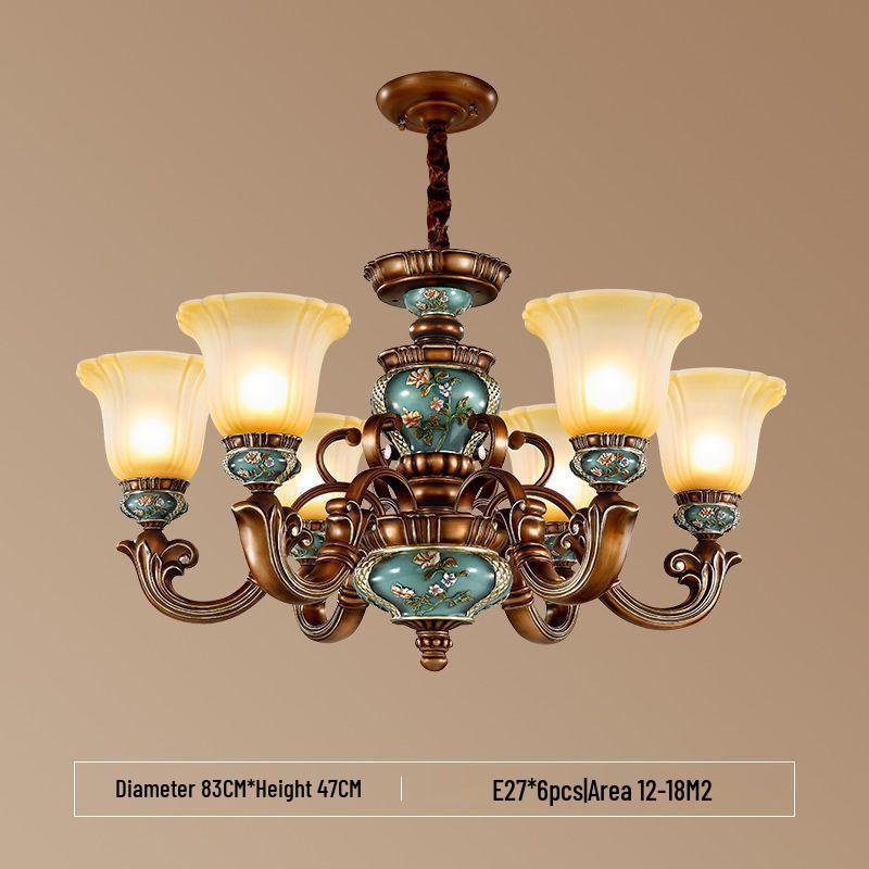 European Luxury Chandelier - Retro Atmospheric Lighting for Living Rooms and Bedrooms