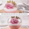 10 stuks Transparante Plastic Taartdoos Mousse Taart Container Bolvormige Taart Container Draagbare Mousse Bol Ronde Taart Container