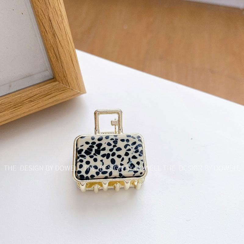 Elegant Vintage Square Hair Clip For Women Acetate Alloy Hairpin In Assorted Colors Trendy Geometric Hair Accessory