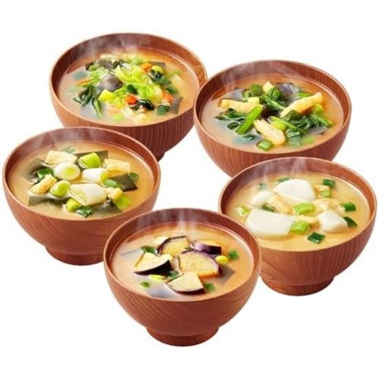 Asahi Group Foods Reduzierte Salzmenge Normale Miso-Suppe Gemüse 5 Sorten Auswahl 2 Packungen