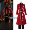 Game Limbus Company Cosplay Dante Costume Red Long Coat DAN TE Uniform Suit Men Women Halloween Party Carnival Roleplay Outfits