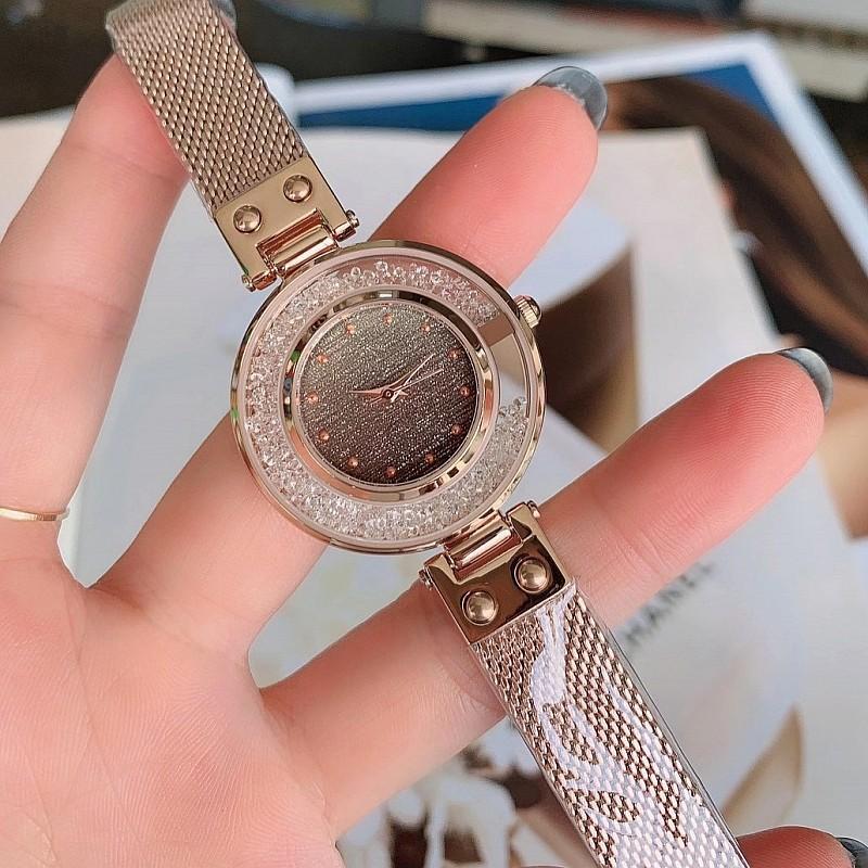 Fashion Light Luxury Women'S Watch Transparent Rhinestone Fashion Personality Niche With Watch Female Style