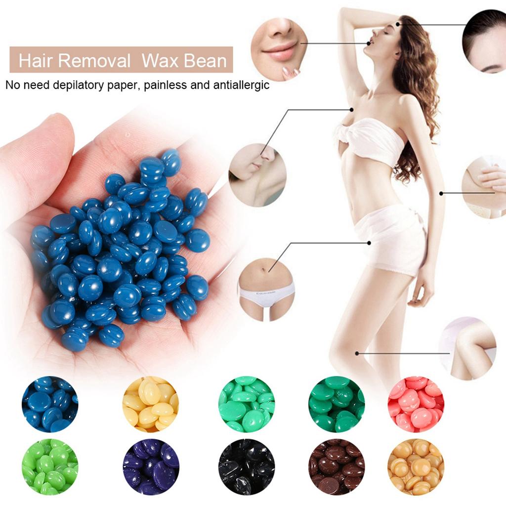 10Types 100g/Bag Depilatory Hard Wax Waxing Bean Arm Body Bikini Hair Removal
