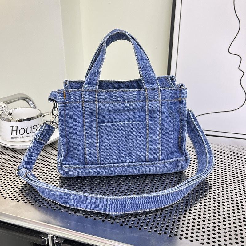 

Chic And Trendy Denim Tote Bag For Women Spacious Shoulder Bag Available In Deep Blue And Light Blue StyleD