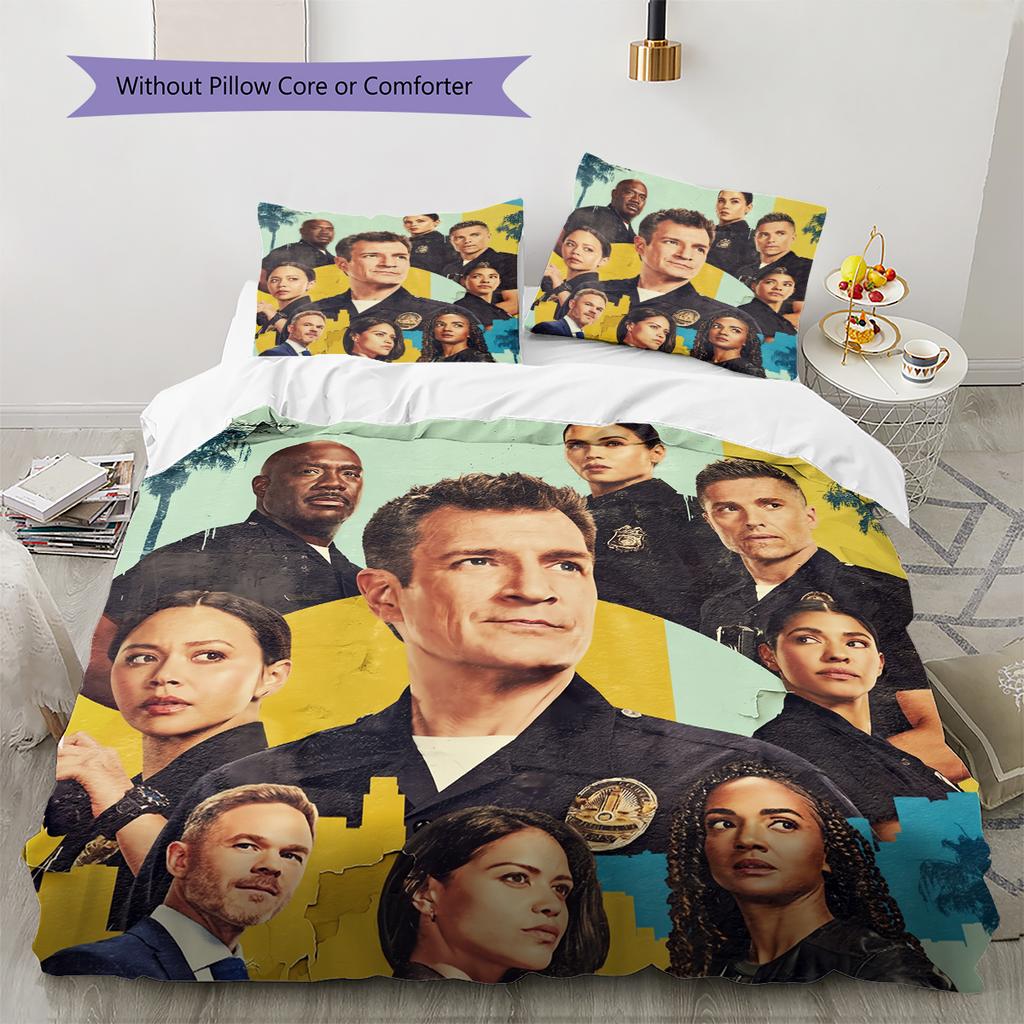 Biancheria da letto con motivo 'The Rookie' Decorazione per la casa Regalo di compleanno (1 * copripiumino + 2 * federa, senza nucleo)