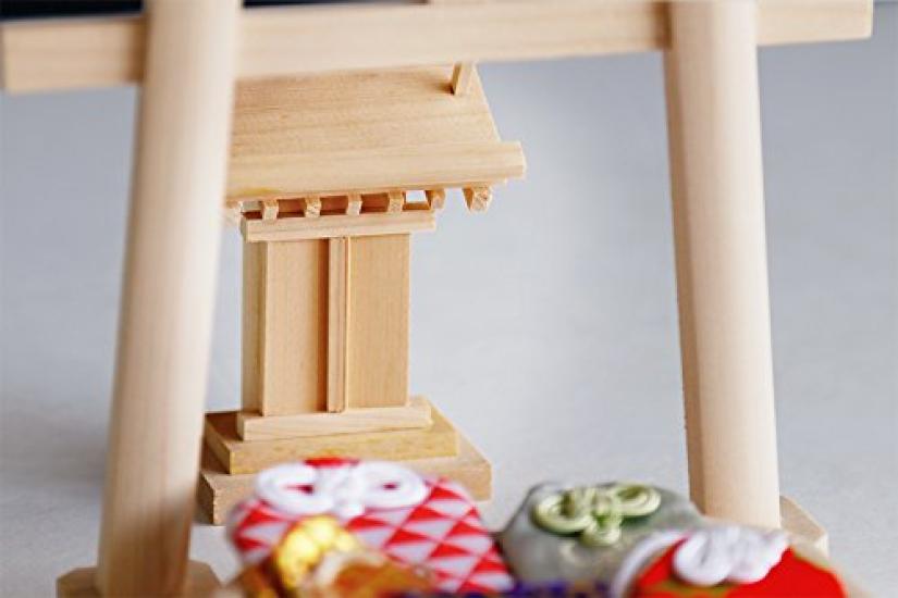 Smallest Shrine with Torii Made In Japan from All Cypress for Placing Shrine Amulet Amulet Stand H10 X X D4 Yamakou's Gate, Wood, Amulets, Altar,
