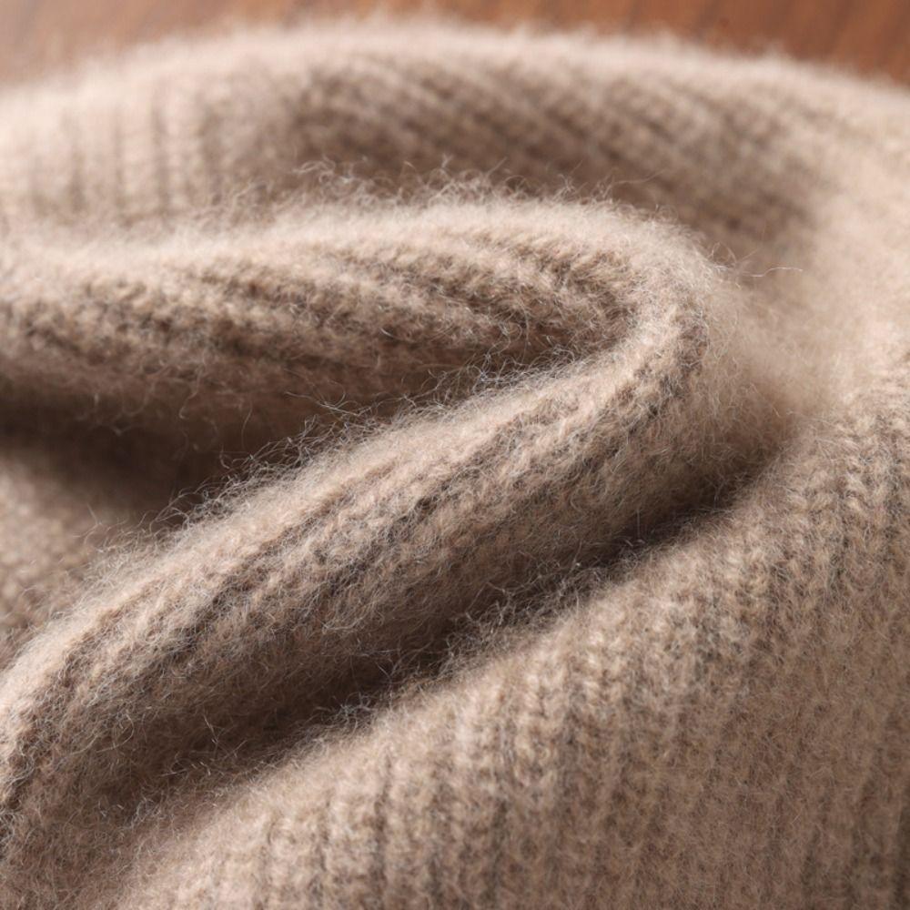 Casual Wool Women Knitted Hats Windproof Coldproof Knit Slouchy Beanie Ear Protection Comfy Stretch Winter Hat Keep Warm