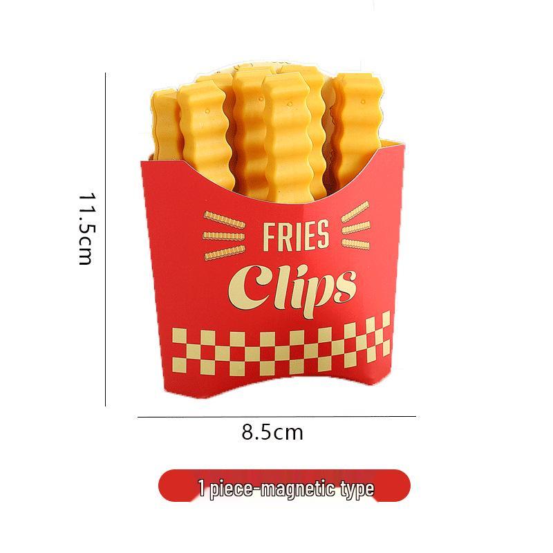 

Магнитный милый мультяшный клипс для запечатывания пакетов со снеками для холодильника, картошка фри, влагостойкий и сохраняющий свежесть.