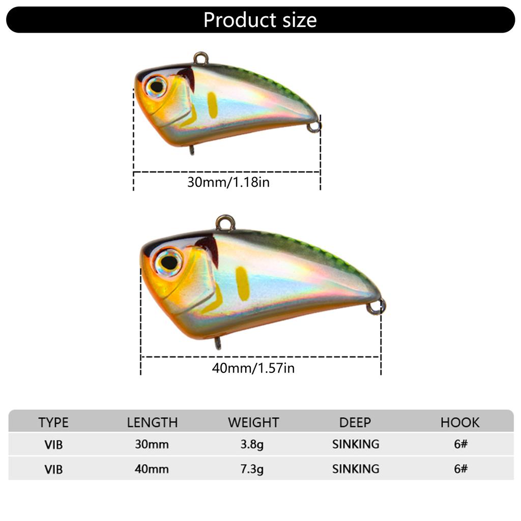 30mm/40mm Crankbait Baits Sinking Fishing Lures Floating Swimbait Wobbler Hard Baits for Trouts Freshwater Saltwater