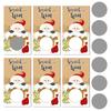 Christmas Party Cartoon Snowman Christmas Tree DIY Raffle Scratch Card Game Card Set