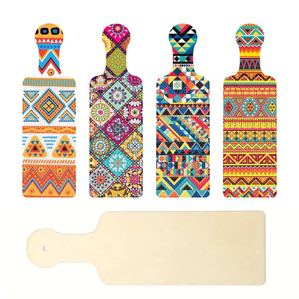 

4 шт. Винтажный узор 5D DIY Алмазная живопись Поднос для сервировки с ручкой 5D Алмазная живопись Поднос Искусство Ремесло для декора столешницы