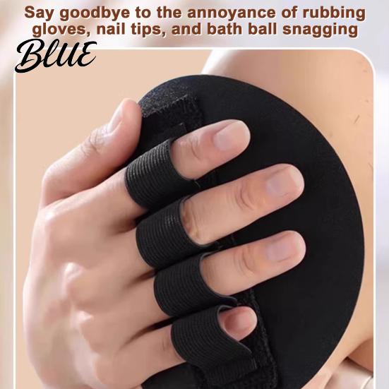 Exfoliating Bath Gloves Cleansing Shower with Ergonomic Strap Scrubber Glove Deep Skin Soft Rubber Body Scrubbers Mitt Lightweight Quick-drying
