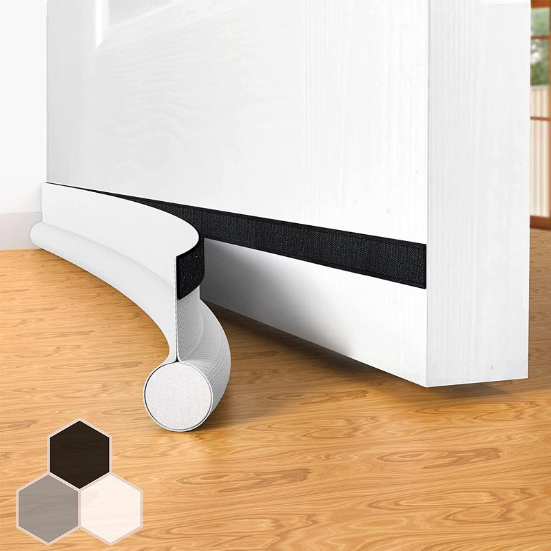 Sound Proof Door Bottom Seal Strip Self Adhesive Weatherstrip Door Draft Stopper Dustproof Windproof Foam Gap Blocker Seal Strip