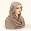 Luxury Rhinestone Hijab Scarf Women Muslim Long Scarves Light Weight Soft Turban Shawl Solid Headscarf Bandana Ramadan 170*60Cm