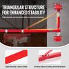 Electric Hoist Support Arm, 600 kg Max Load Capacity, Electric Hoist Holder Swing Arm with Pole, Steel Hoist Frame, 180° Swivel Scaffold Hoist Lifting