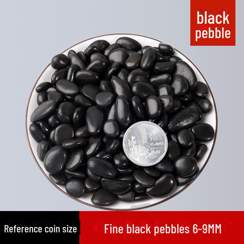 50 Catties Black Pebbles: Natural Rain Flower Stones for Courtyard and Garden Landscaping