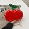 Women's Funny Cherry Shape Shoulder Crossbody Bag Cute Personalized Chain Design Small Purse and Handbag AVE