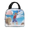 Custom One Pieces Insulated Lunch Bags for Camping Travel Manga Portable Thermal Cooler Lunch Box Unisex