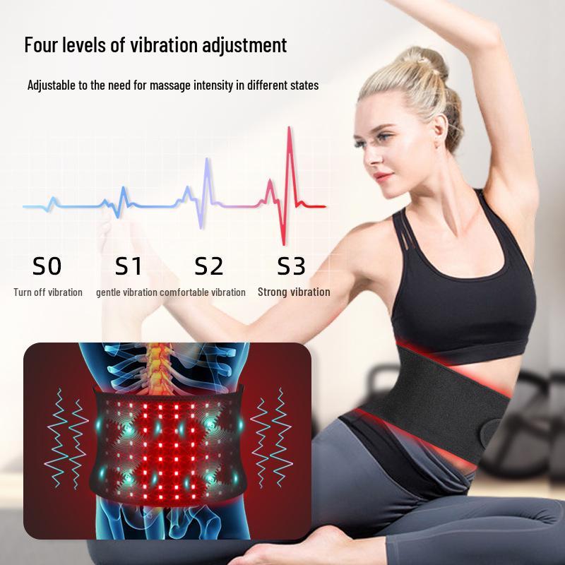 LED Infrared Therapy Waist Belt with Multi-functional Massage and Heat Compress