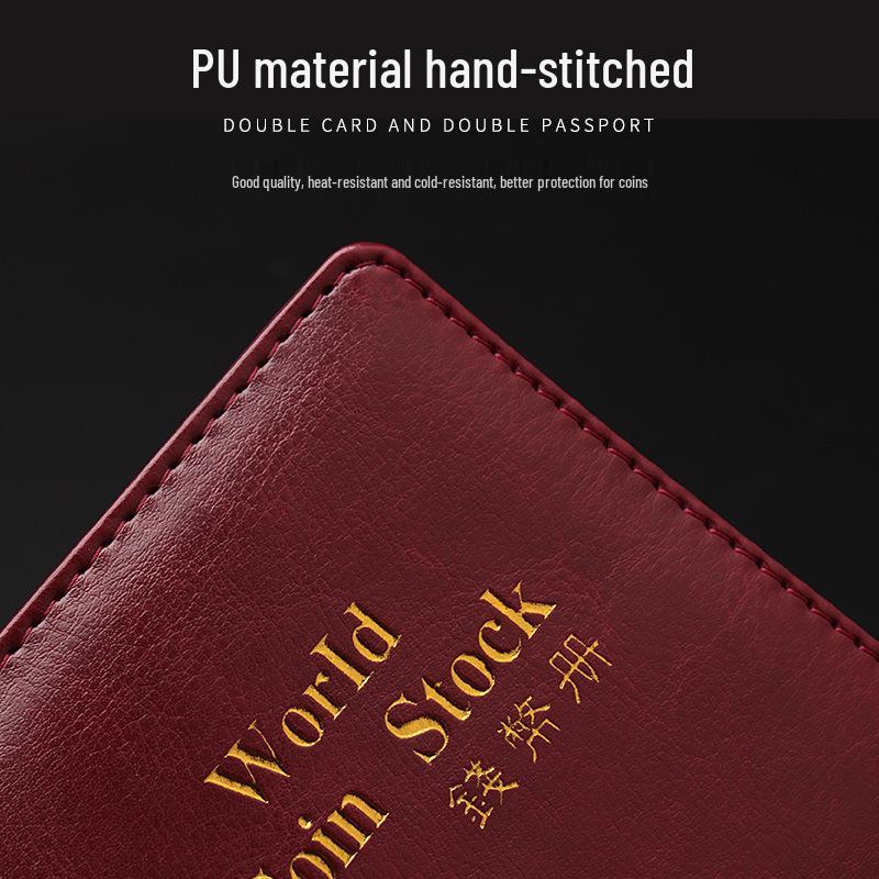 120-Pocket Large Capacity Leather Coin Album for Silver Dollar and Commemorative Coins