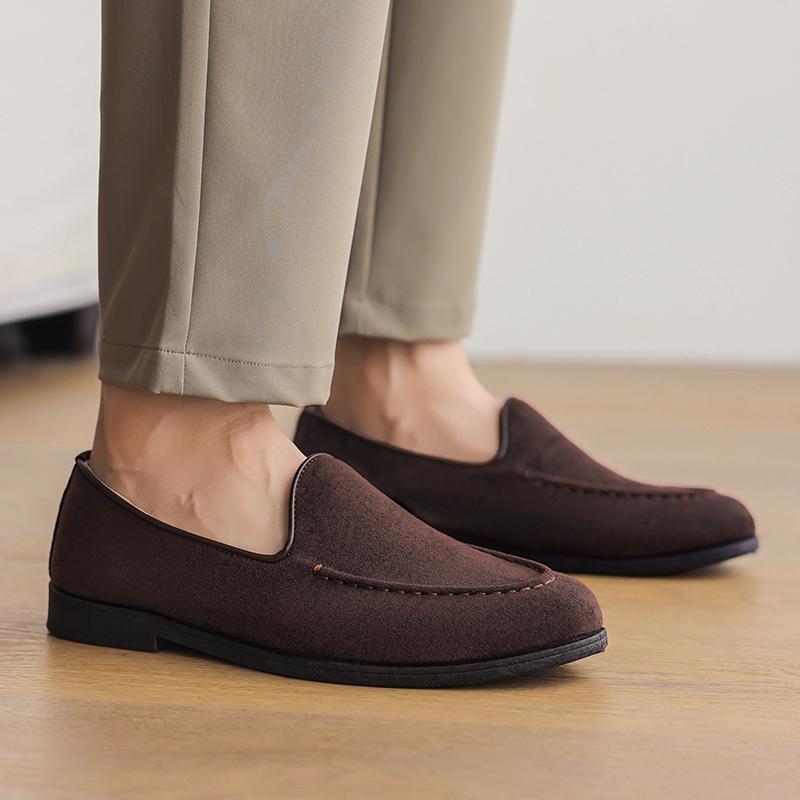 Men's Suede Leather Loafers Soft Mens Shoes Comfortable Driving Shoes Brand Men Casual Footwear All-match Male Moccasins