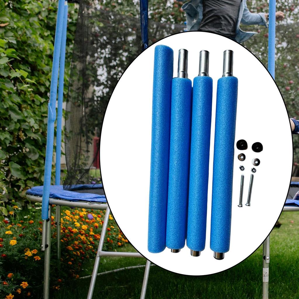 Steel Trampoline Enclosure Poles with Foam Padding