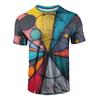 Fashion Colorful Abstract Art 3D Print T-Shirts Men Women Tees Short Sleeve Round Neck T Shirt Harajuku Top Men's Clothing