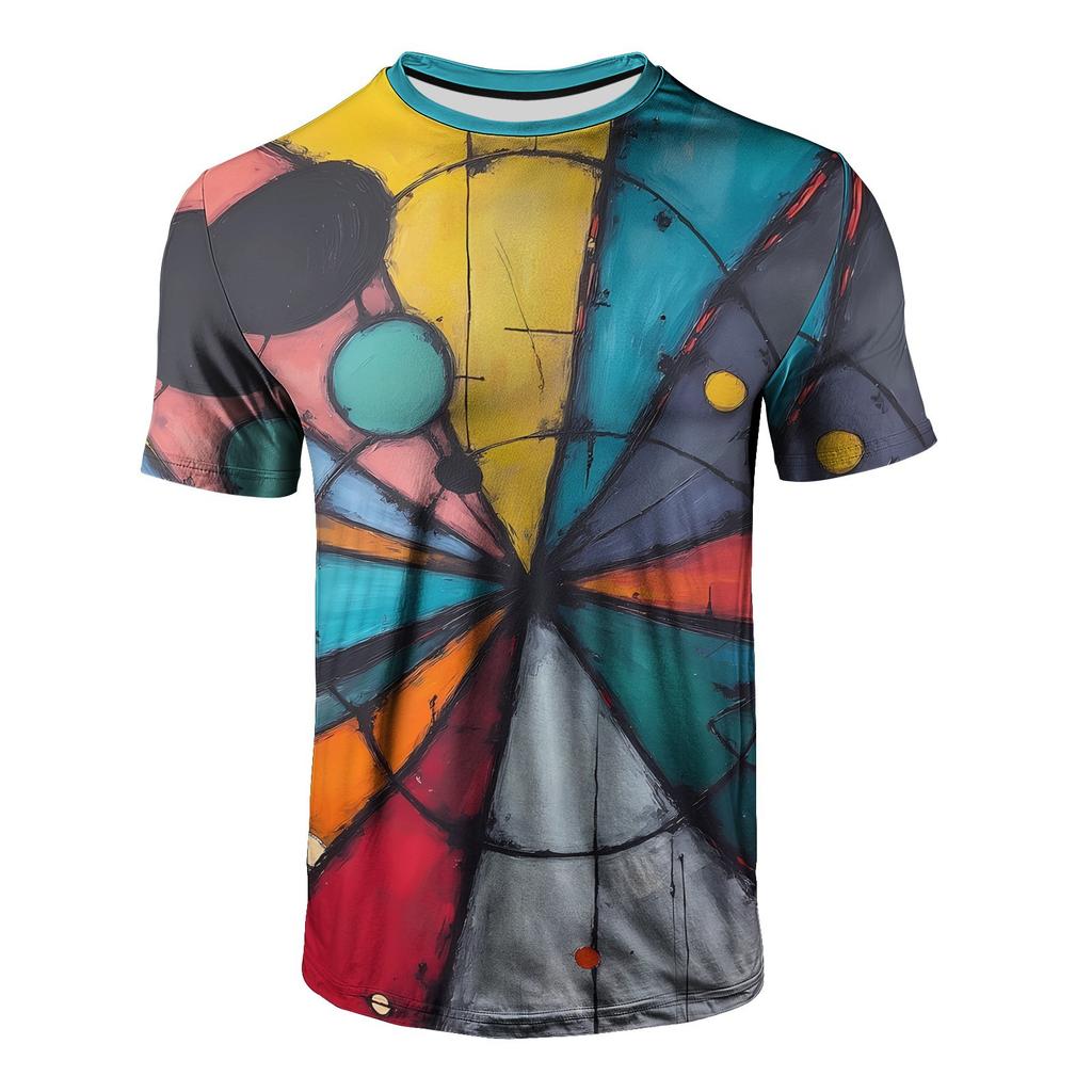 Fashion Colorful Abstract Art 3D Print T-Shirts Men Women Tees Short Sleeve Round Neck T Shirt Harajuku Top Men's Clothing