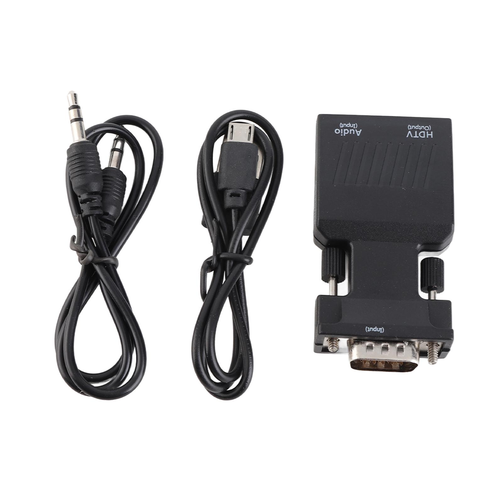 

Адаптер VGA к HD Multimedia Interface с аудиокабелем 3,5 мм Активный Штекер VGA к Гнезду HD 1080P