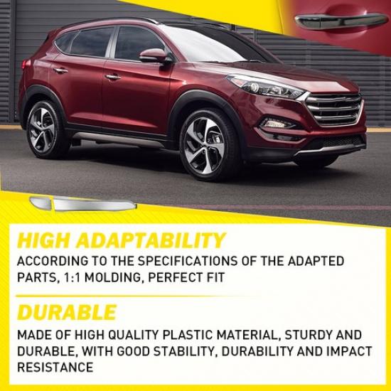 Pair Front Door Handle Assembly Outside For 2016 17 2018- Hyundai Tucson EK