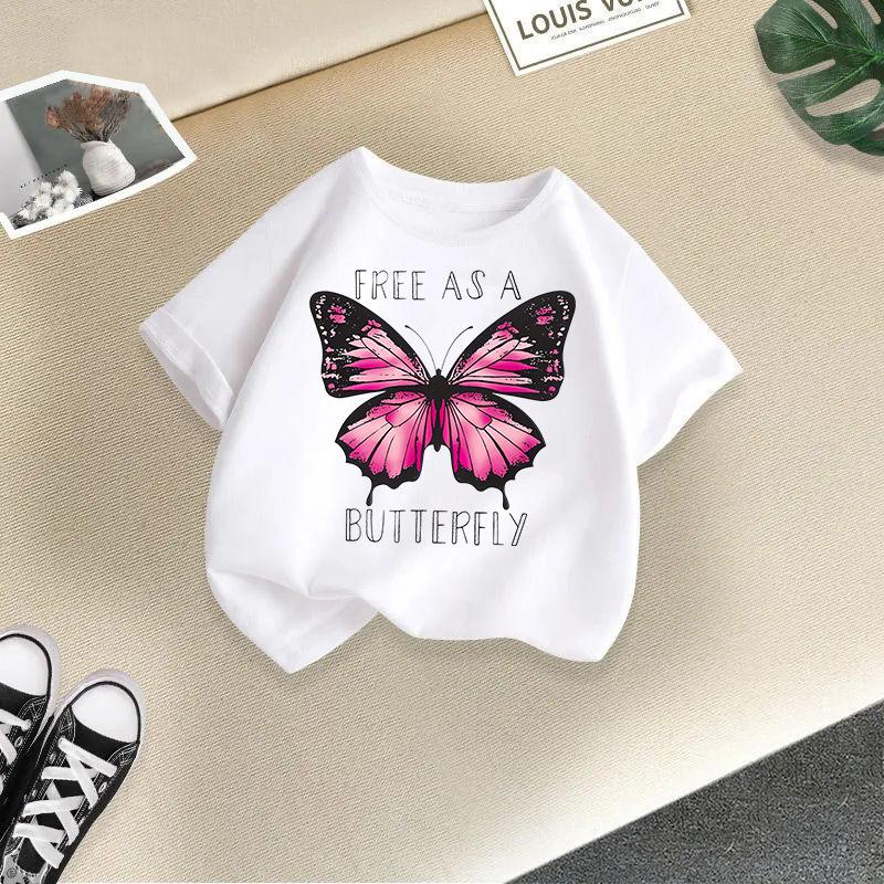 Girls Short Sleeve T-shirt Summer New Children's Top Loose Fashion Short Sleeves Clothes Kids Clothes