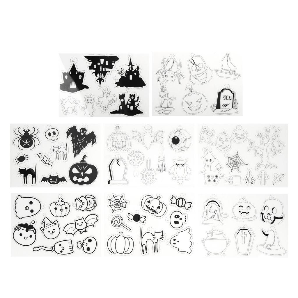 8Pcs Heat Shrink Sheets Halloween Style Wide Application Easy To Create Shrinky Paper Art Films for
